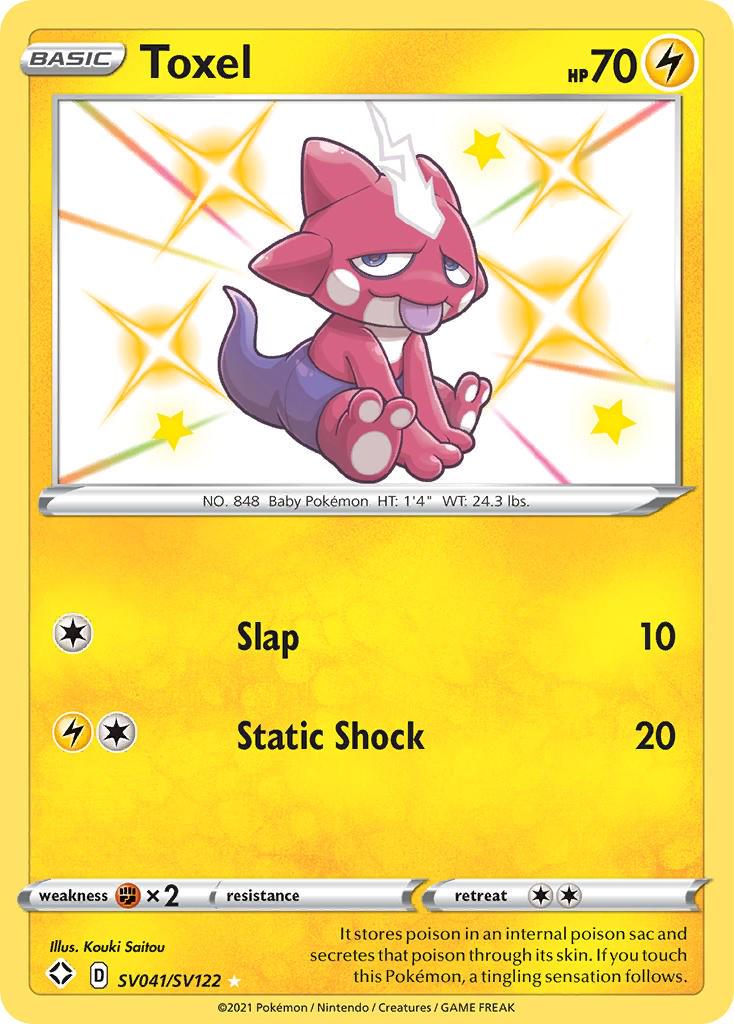 Shining Fates Toxel Pokémon card